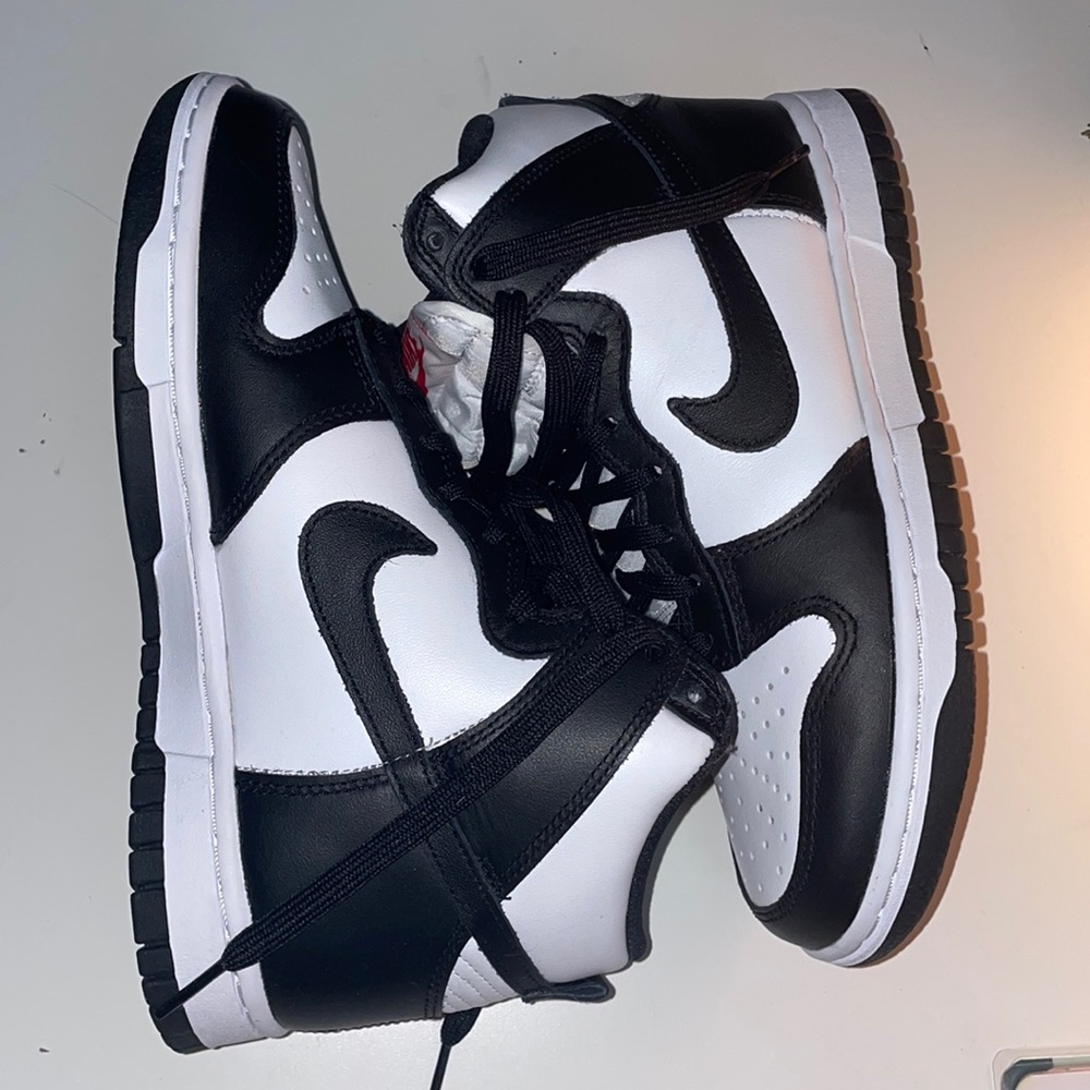 Nike black and white mid dunks